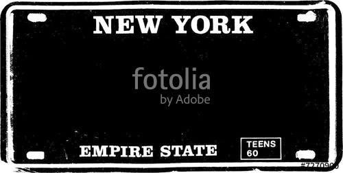 Old Style New York Metal Number Plate Vector Illustration Stock 500x252 Old Style New York Metal Number Plate Vector Illustration Stock