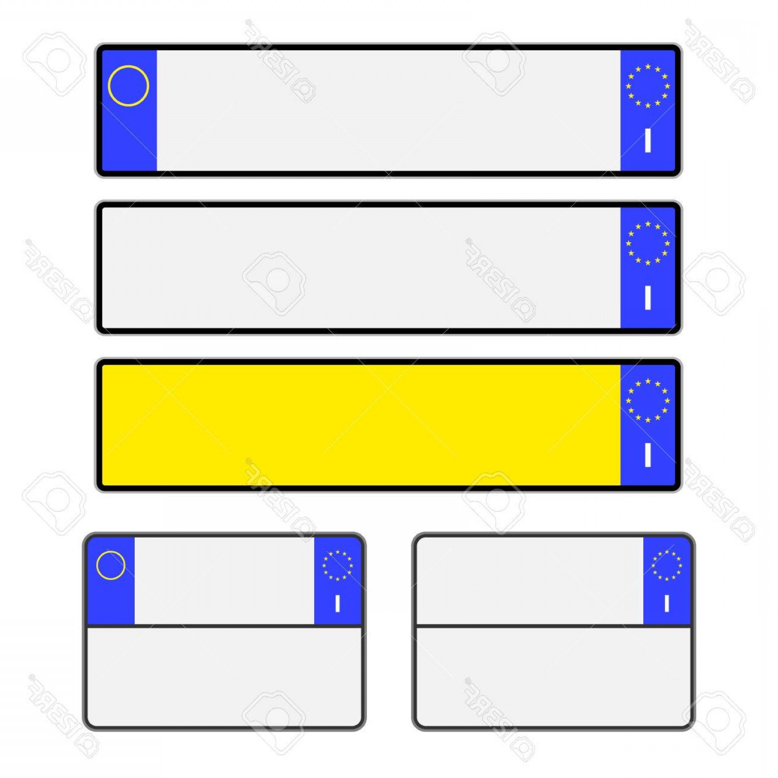 Photostock Vector Blank Italian Vehicle Licence Number Plates 1560x1560 Photostock Vector Blank Italian Vehicle Licence Number Plates