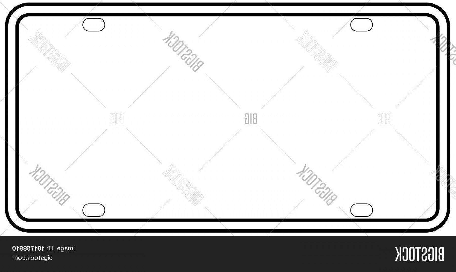 Stock Vector Blank License Plate Border Newwaysys 1800x1075 Stock Vector Blank License Plate Border Newwaysys