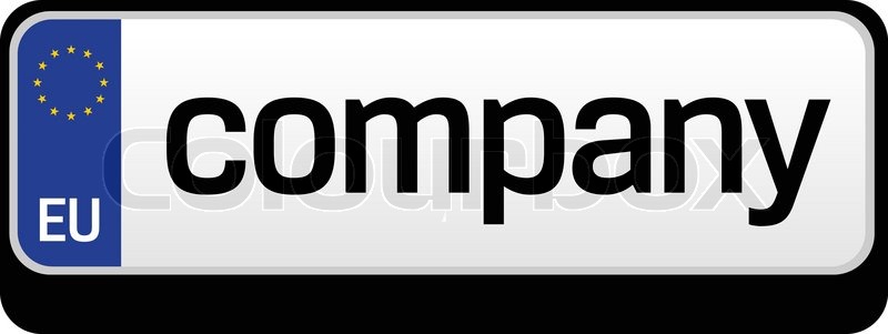 European Car Plate Logo Stock Vector Colourbox 800x301 European Car Plate Logo Stock Vector Colourbox