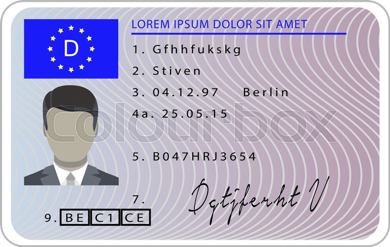 Germany Driver License Card Cartoon Stock Vector Colourbox 800x506 Germany Driver License Card Cartoon Stock Vector Colourbox