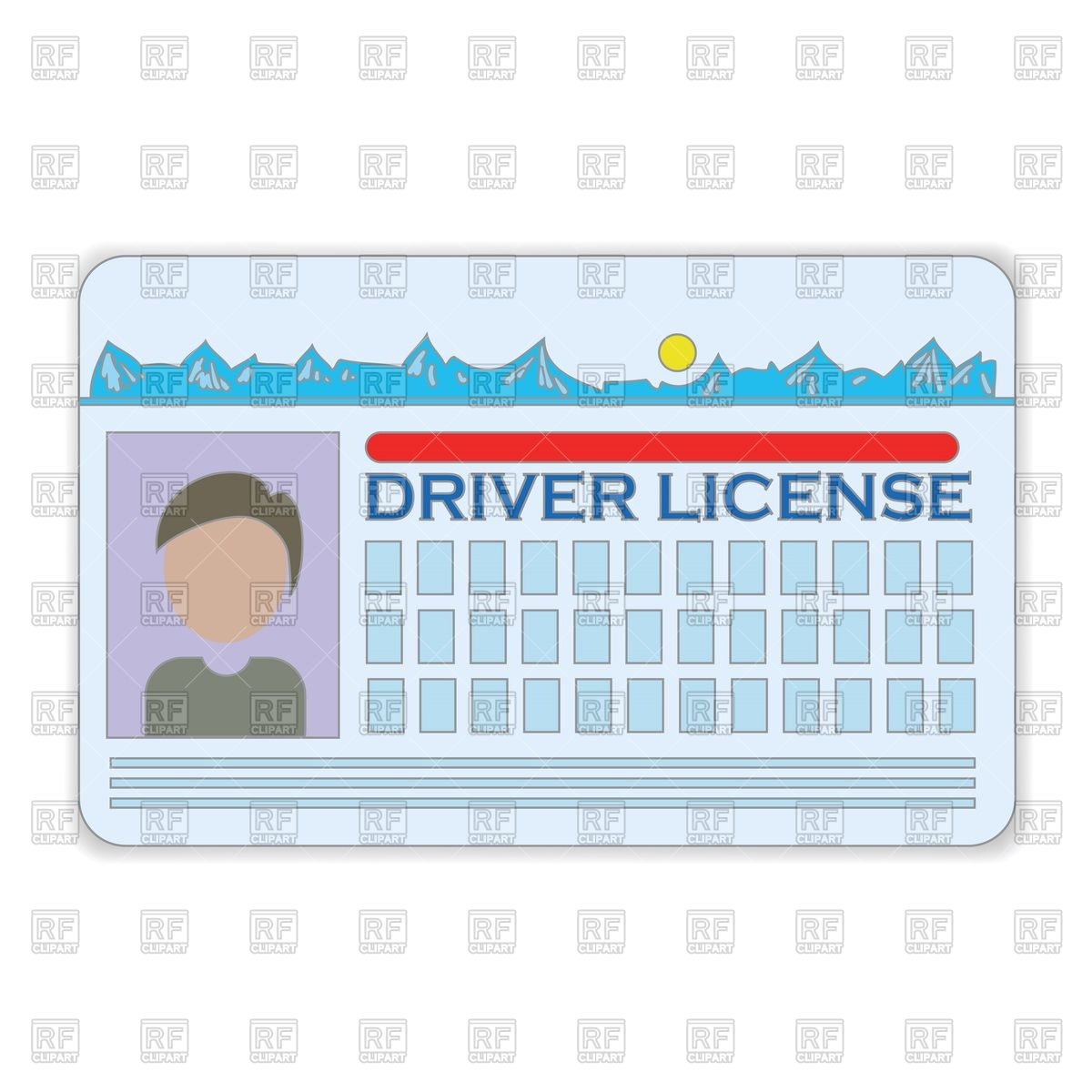 Cartoon Style Driver License Vector Image Of Objects 1200x1200 Cartoon Style Driver License Vector Image Of Objects
