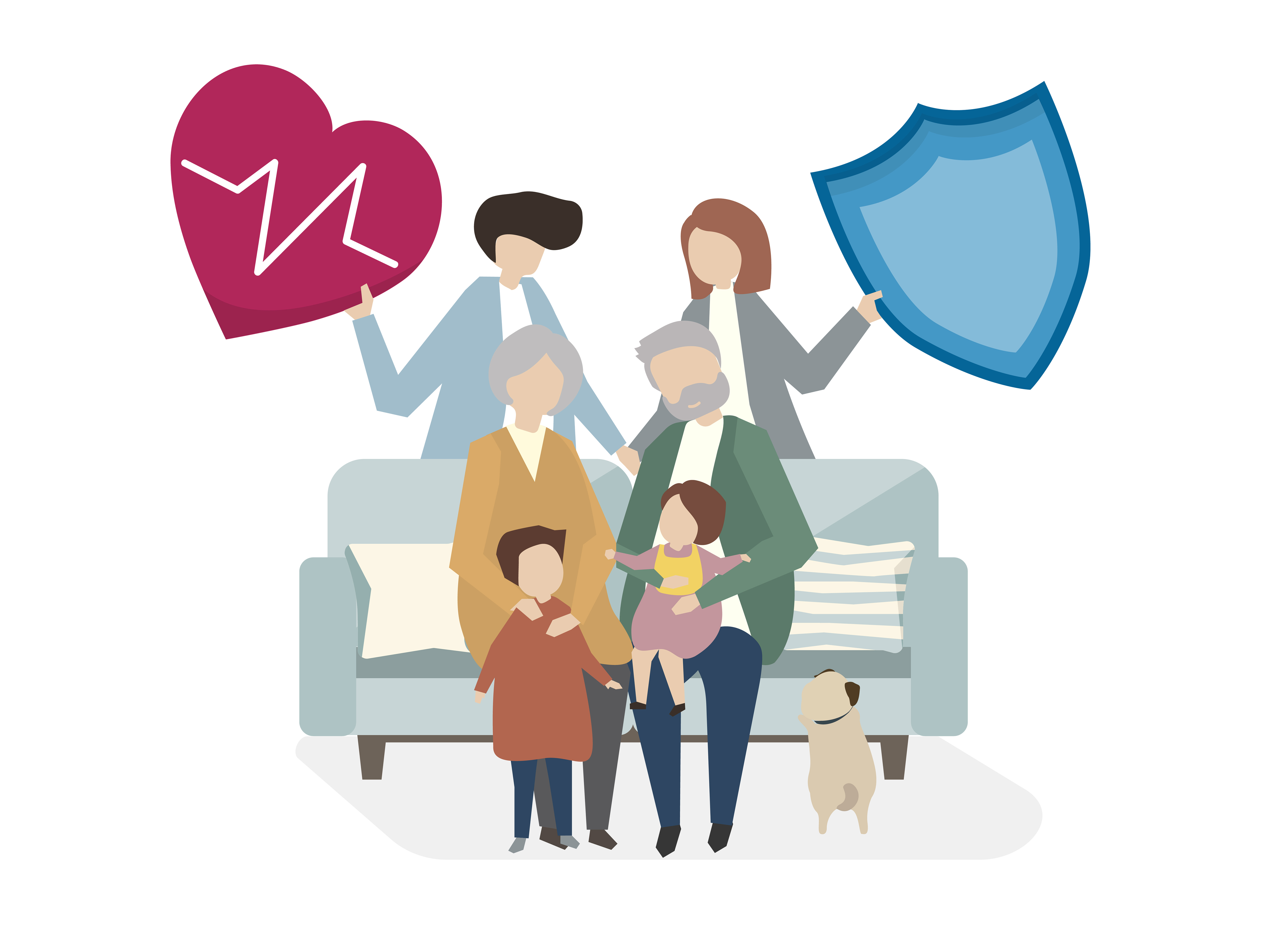 Illustration Of Family Life Insurance 5000x3735 Illustration Of Family Life Insurance