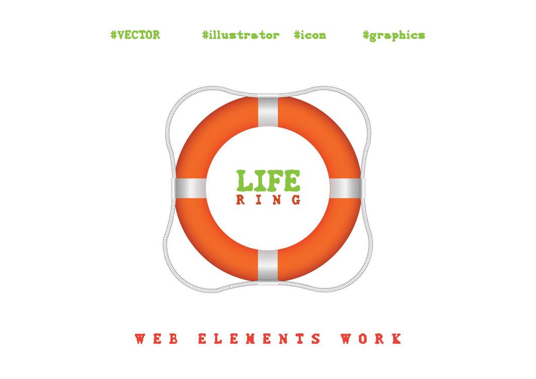 1063x752 Illustrator Life Ring Design, Vector Free