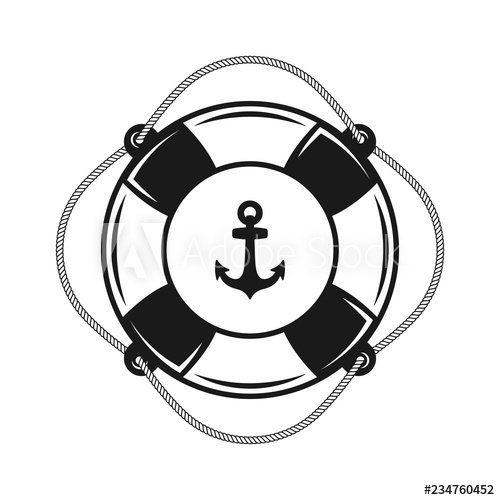 500x500 Lifebuoy Vector Object On White Background