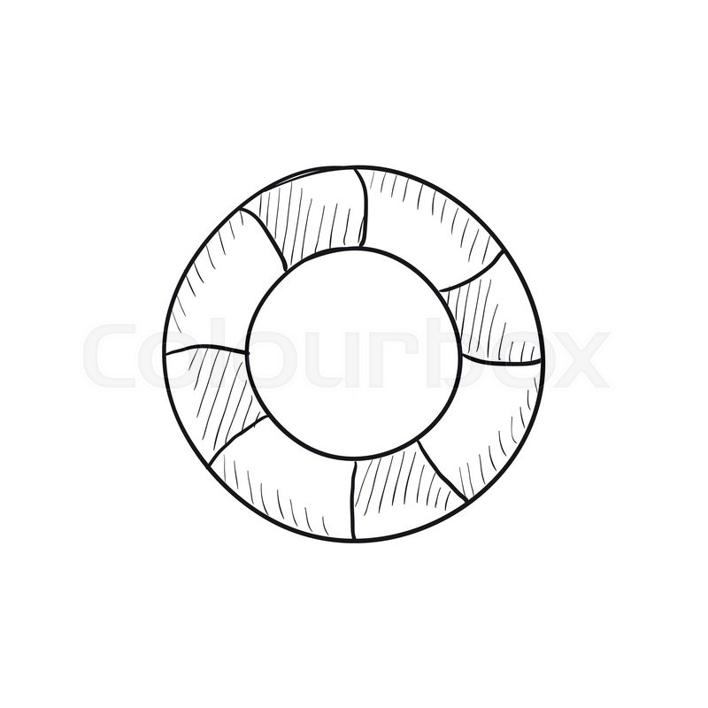 800x800 Lifebuoy Vector Sketch Icon Isolated Stock Vector Colourbox