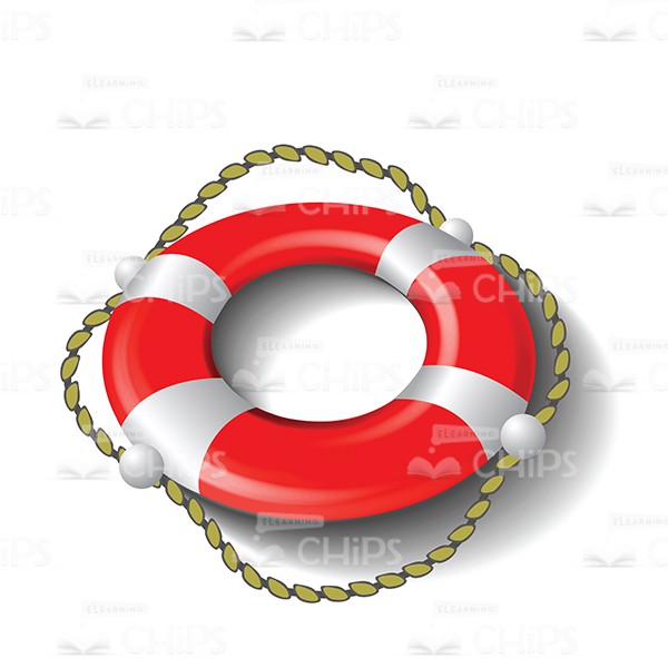 600x600 Red Lifebuoy Vector Image