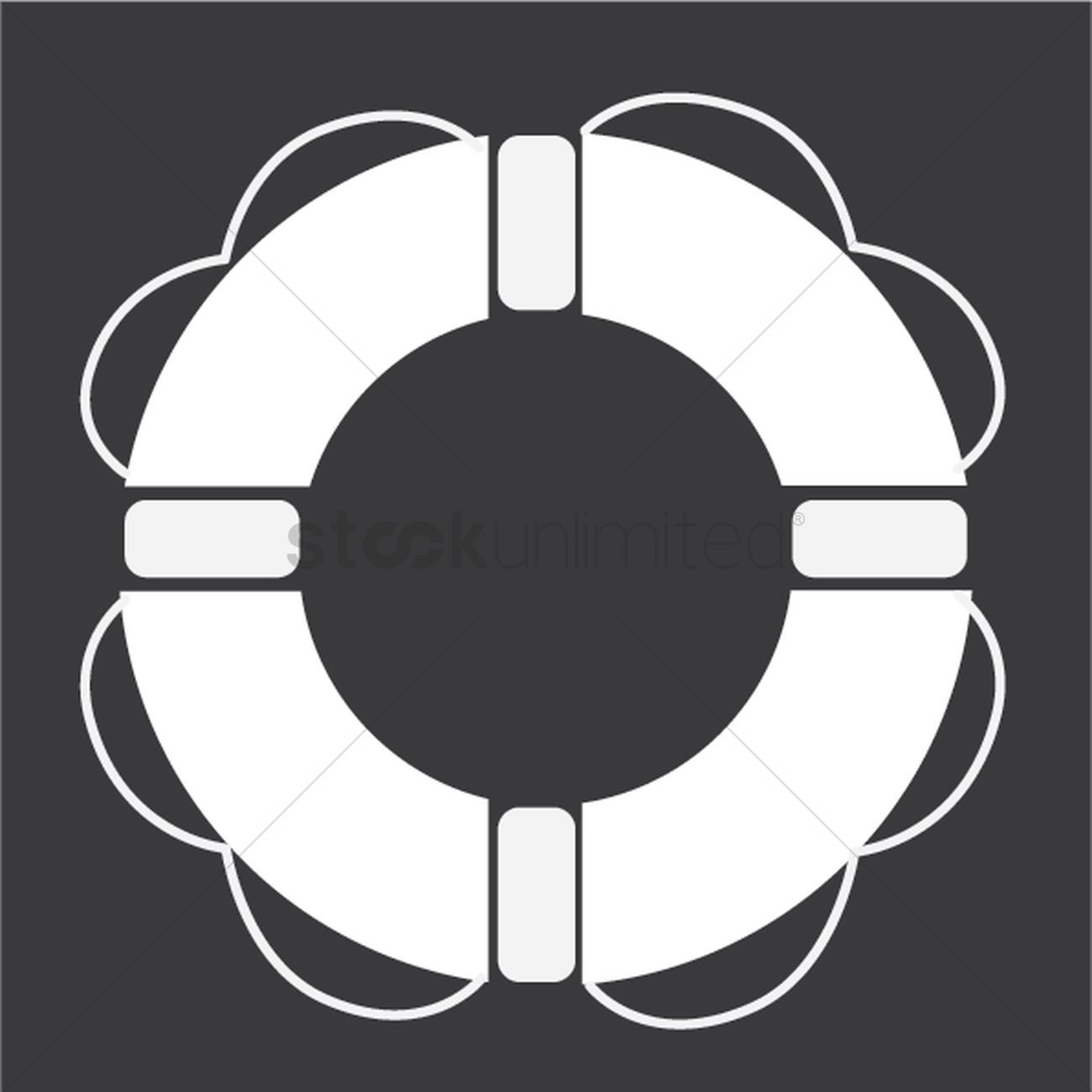 1300x1300 Silhouette Of Lifebuoy Vector Image
