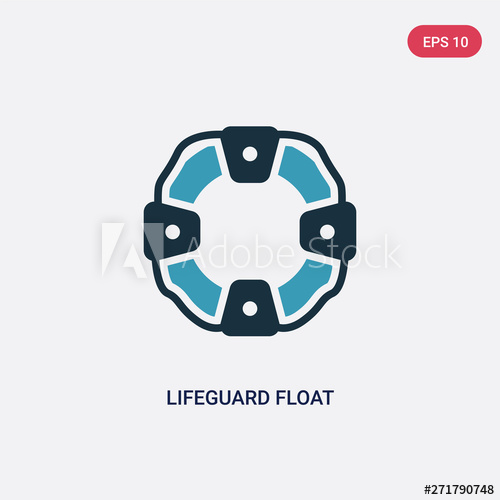 500x500 Two Color Lifeguard Float Vector Icon From Security Concept