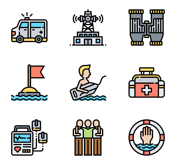 600x564 Lifeguard Icons