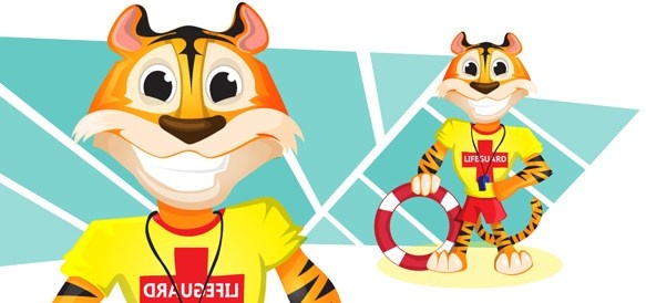583x274 Vector Tiger Lifeguard Free Vector In Adobe Illustrator