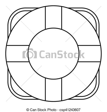 450x470 Lifeline Icon, Outline Style Lifeline Icon Outline Illustration
