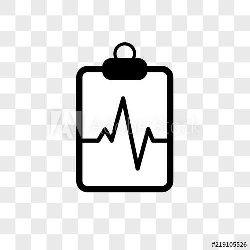 500x500 Lifeline Of Heartbeats On A Paper On A Clipboard Vector Icon