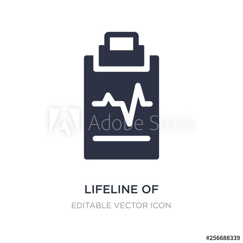 500x500 Lifeline Of Heartbeats On A Paper On A Clipboard Icon On White