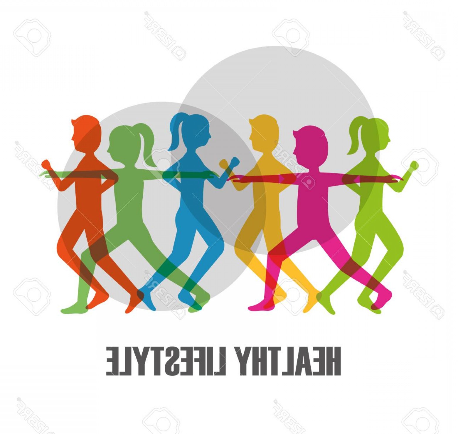 1560x1476 Photostock Vector Colored Silhouette People Making Exercise