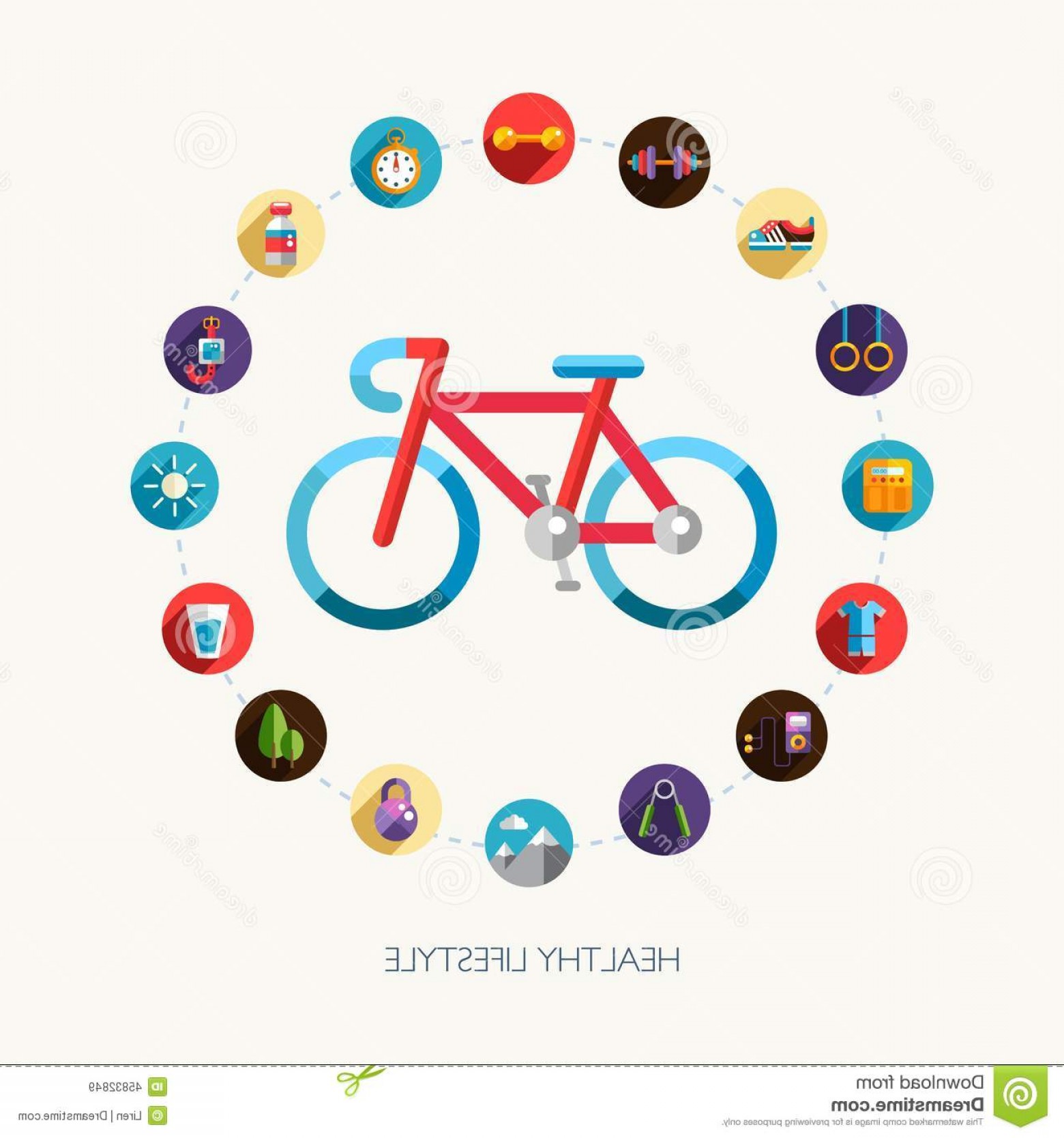 1560x1668 Stock Illustration Set Flat Design Sport Fitness Healthy Lifestyle