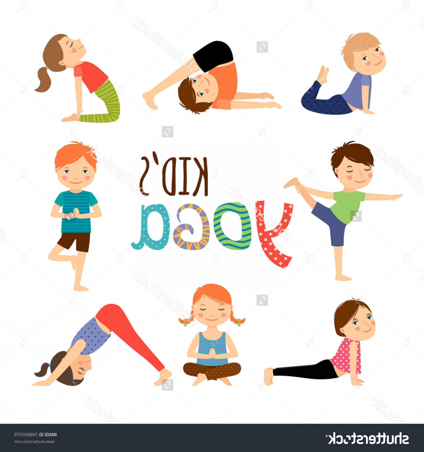 1800x1920 Stock Vector Yoga Kids Set Gymnastics For Children And Healthy