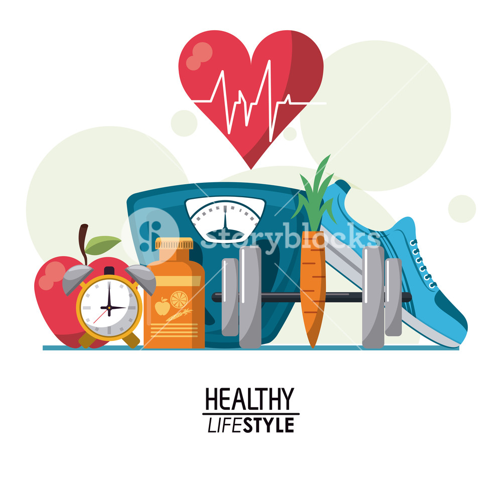 1000x954 Color Poster Elements With Bubbles And Heartbeat Rhythm