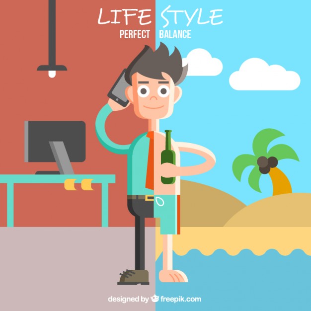 626x626 Flat Lifestyle Illustration Vector Free Download