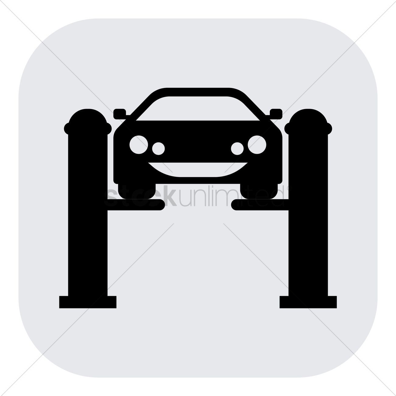 Car On Car Lift Vector Image 1300x1300 Car On Car Lift Vector Image