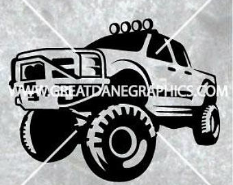 Lifted Truck Vector at Vectorified.com | Collection of ...