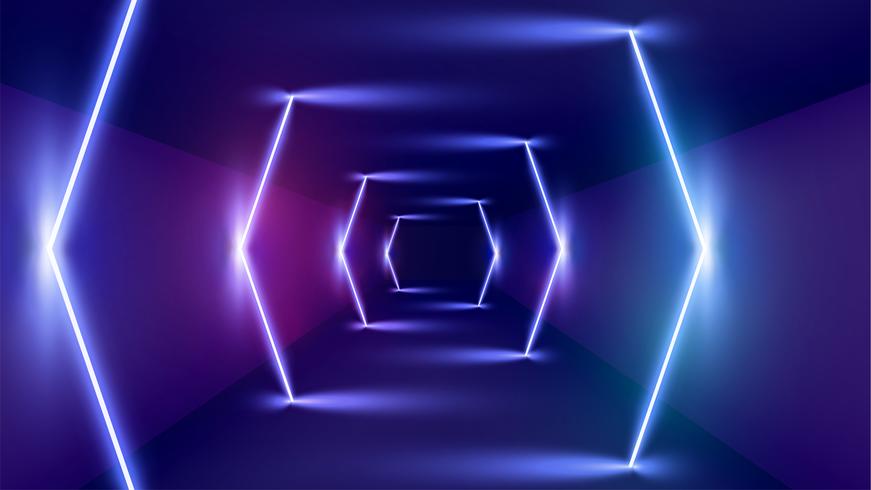 871x490 High Detailed Neon Light Background, Vector Illustration