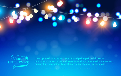 500x315 Vector Christmas Lights Free Vector Download