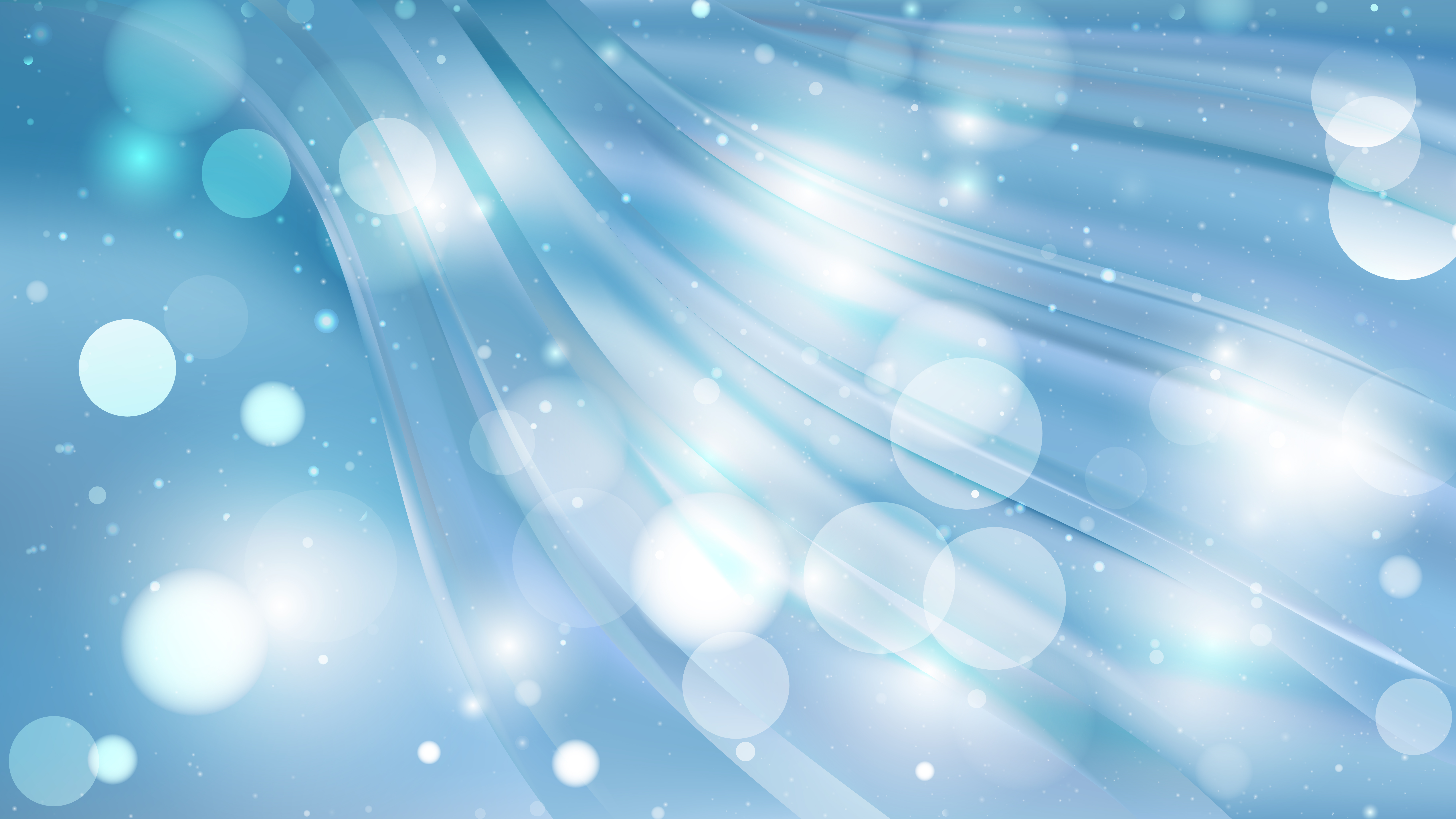 8000x4500 Abstract Light Blue Bokeh Lights Background Vector