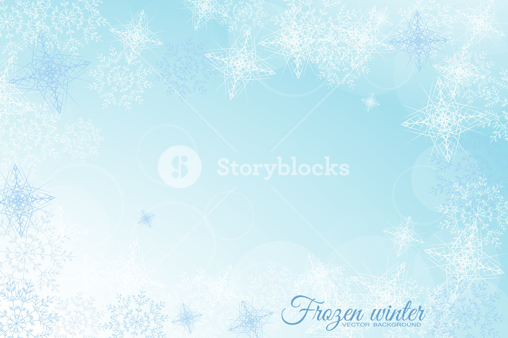 1000x667 Vector Frozen Winter Abstract Light Blue Background With Radiance