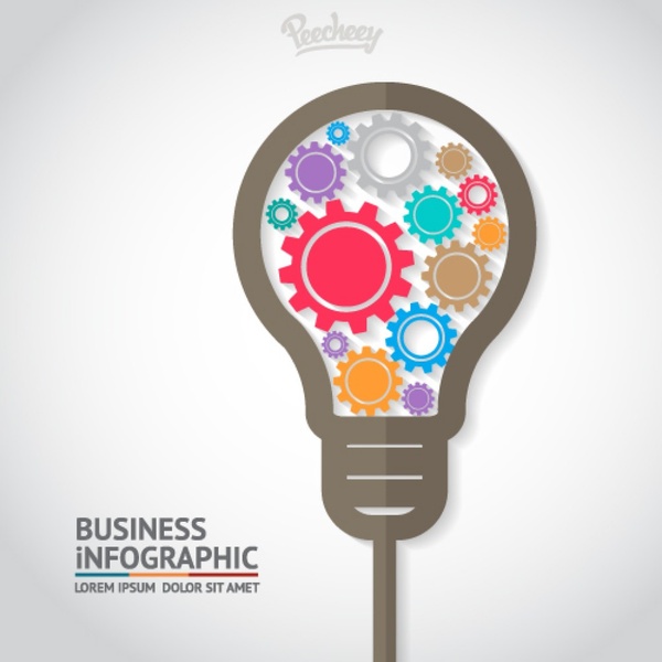 Idea Concept With Light Bulb And Cogwheels Free Vector In Adobe 600x600 Idea Concept With Light Bulb And Cogwheels Free Vector In Adobe