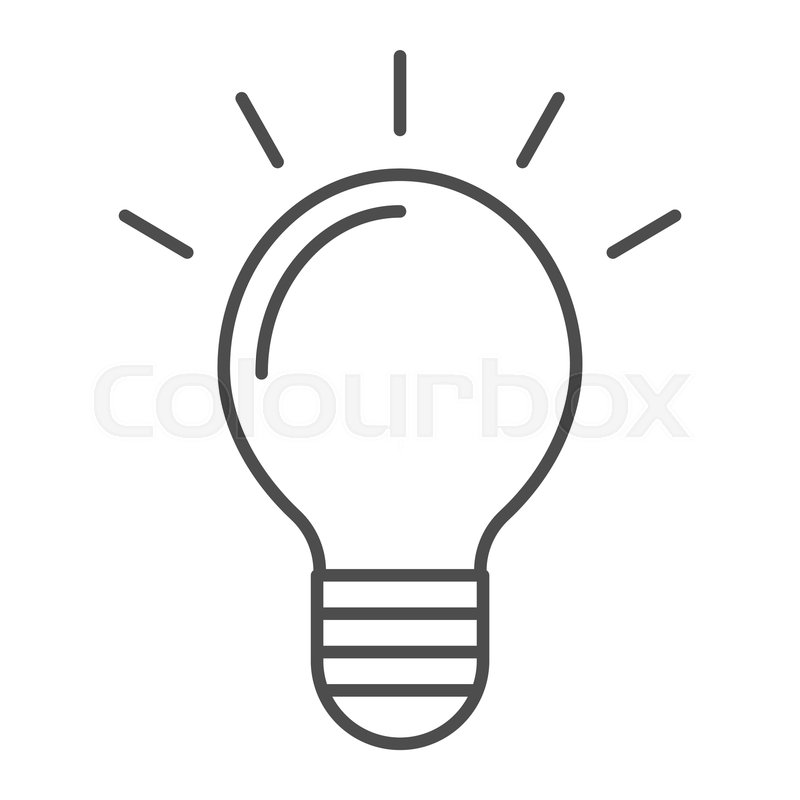 Light Bulb Thin Line Icon Idea Vector Stock Vector Colourbox 800x800 Light Bulb Thin Line Icon Idea Vector Stock Vector Colourbox