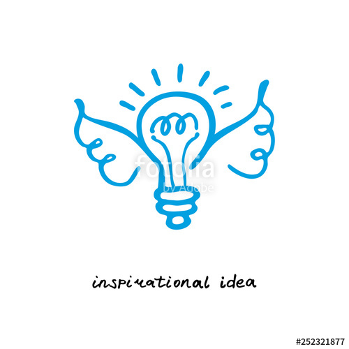 Painted Glowing Light Bulb And Wings Inspirational Idea Vector 500x500 Painted Glowing Light Bulb And Wings Inspirational Idea Vector