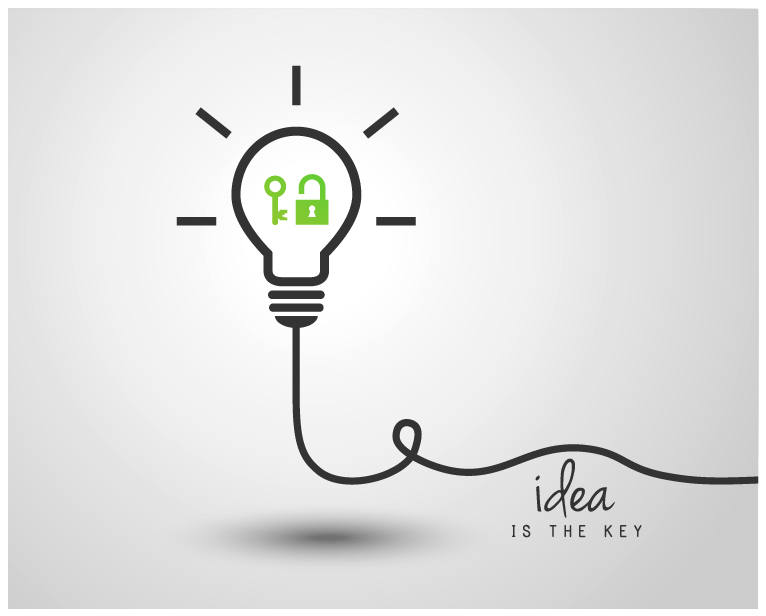 Light Bulb With Ideas Vector Template Free Download 766x616 Light Bulb With Ideas Vector Template Free Download