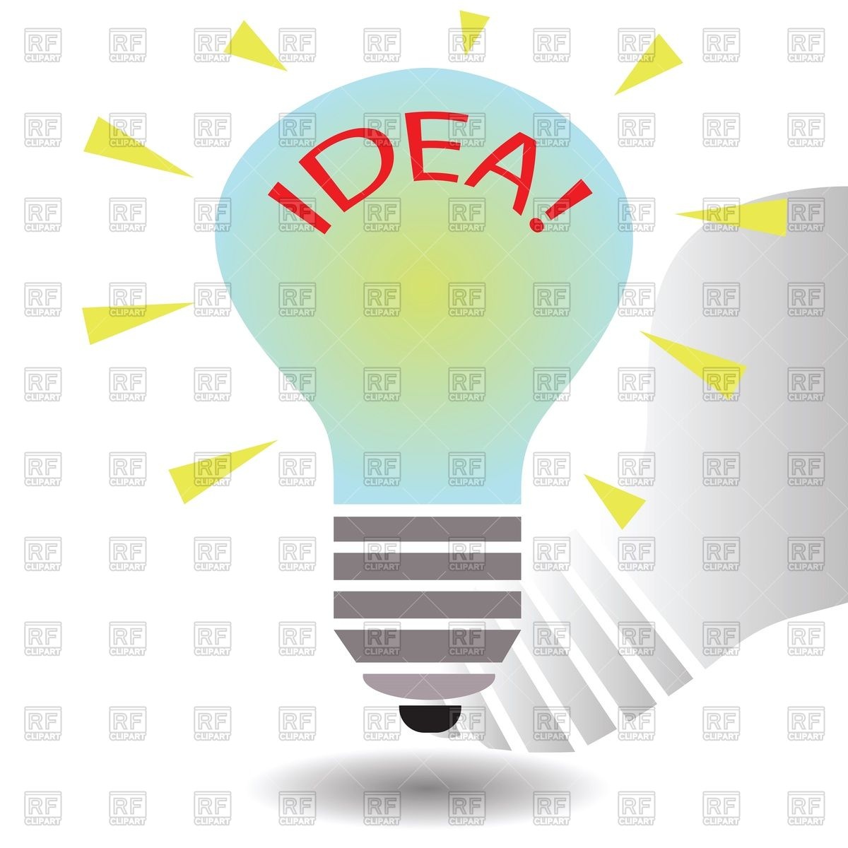 Cartoon Light Bulb With Word Idea Vector Image Of Objects 1200x1200 Cartoon Light Bulb With Word Idea Vector Image Of Objects