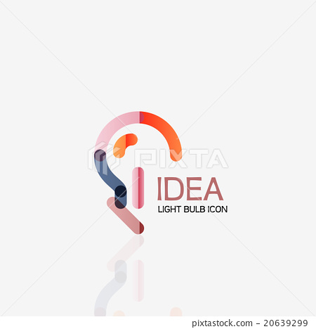 450x468 Logo, Vector Light Bulb Abstract Linear Geometric