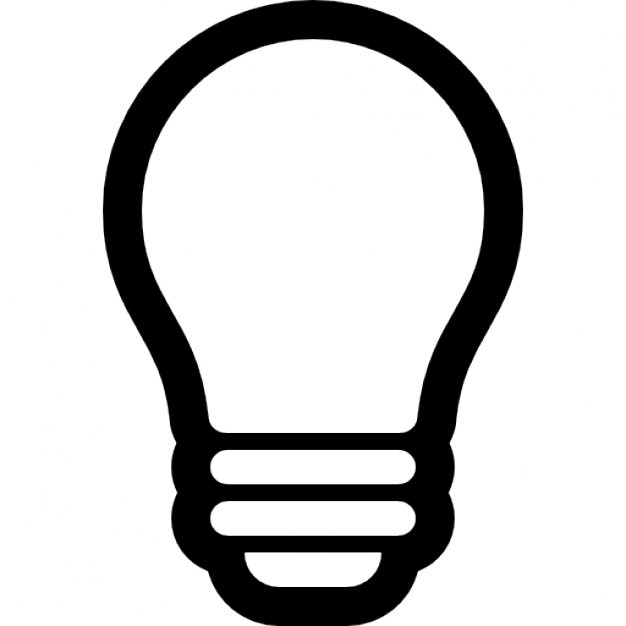 626x626 Light Bulb Icon Black And White