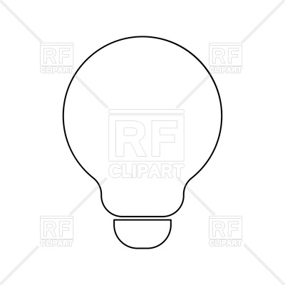 400x400 Bulb Outline Vector Image Of Objects