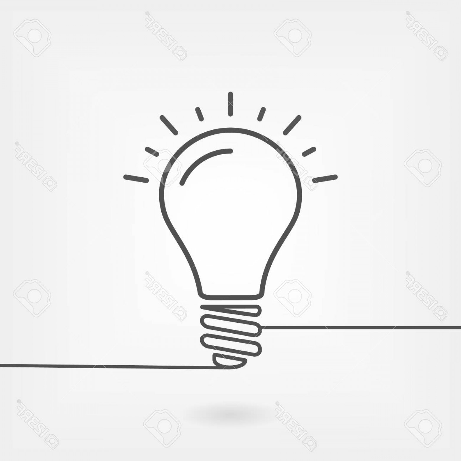 1560x1560 Light Bulb Vector Outline Catamart