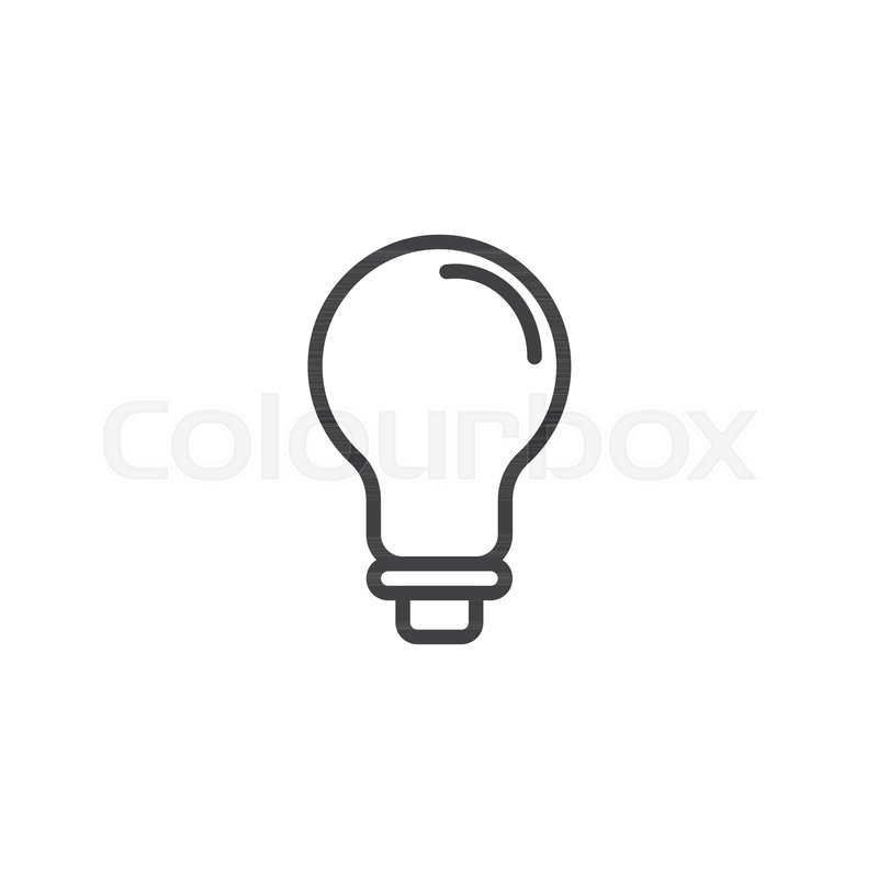 800x800 Light Bulb Outline Icon Linear Style Stock Vector Colourbox