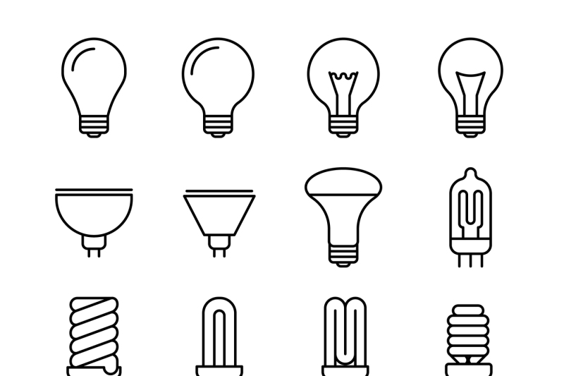 800x533 Light Bulb Outline Vector Icons