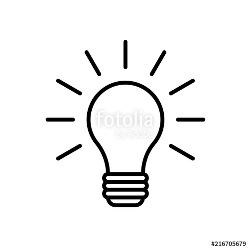 Light Bulb Outline Vector at Vectorified.com | Collection of Light Bulb ...