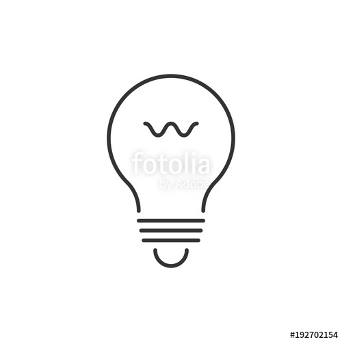 500x500 Lightbulb Outline Icon Stock Image And Royalty Free Vector