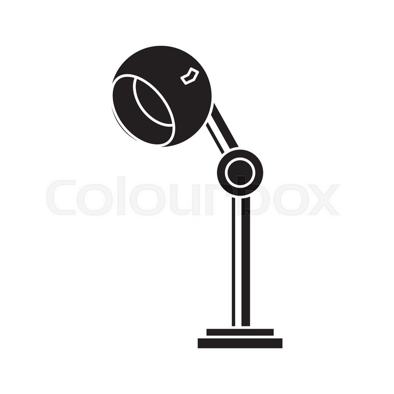 800x800 Silhouette Lamp Bulb Light Office Icon Stock Vector Colourbox