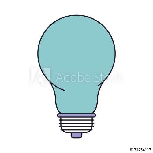 500x500 Light Bulb Icon In Color Section Silhouette Vector Illustration
