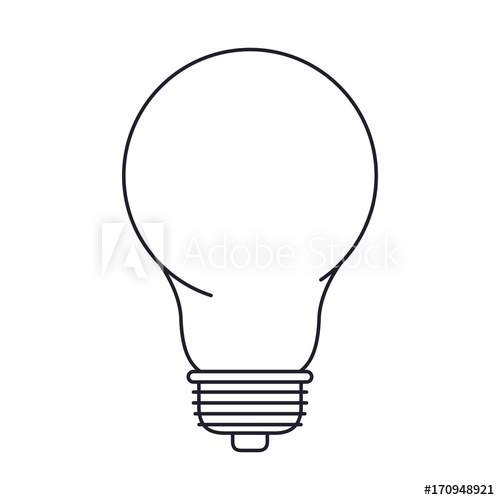 500x500 Light Bulb Icon In Monochrome Silhouette Vector Illustration