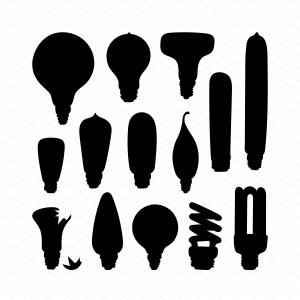 300x300 Light Bulb Black Silhouette Vector Newwaysys