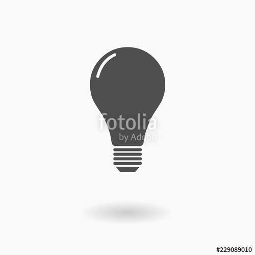 500x500 Light Bulb Idea Vector Icon Illustration Silhouette Stock Photo