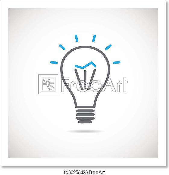 561x581 Free Art Print Of Light Bulb Vector Icon Light Bulb Vector Icon
