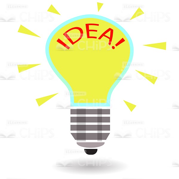 600x600 Idea Lightbulb Vector Illustration