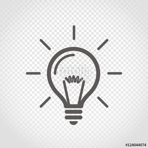 Light Bulb Vector Icon On Transparent Background Stock Image 500x500 Light Bulb Vector Icon On Transparent Background Stock Image